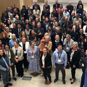 Attendees for the ENIC-NARIC Joint Meeting 2022 in Dublin gathered in the main foyer of TU Dublin East Quad