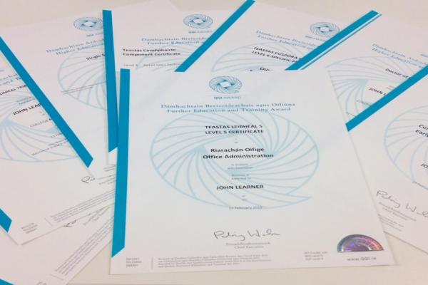 QQI Award Certificates