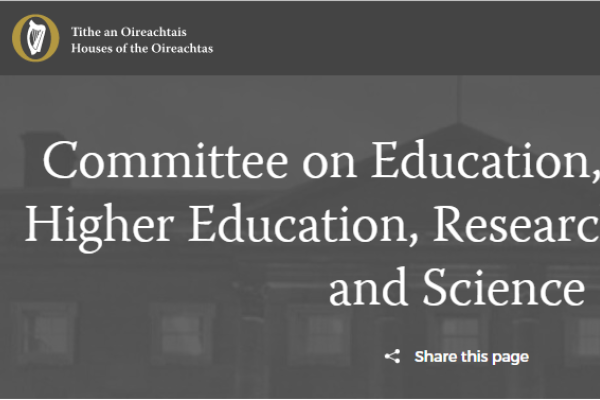 Simple header reading "Committee on Education, Further and Higher Education, Research, Innovation and Science"