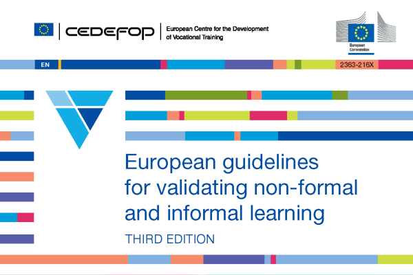 Cover of publication titled European guidelines for validating non-formal and informal learning