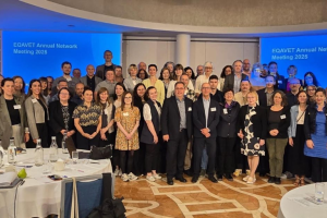 a group of conference attendees standing together