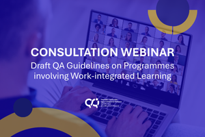 alt="Consultation webinar on draft QA guidelines on programmes involving work-integrated learning."