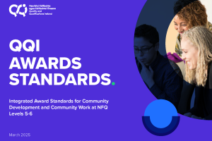 alt="Integrated Award Standards for Community Development and Community Work NFQ levels 5 to 6."
