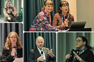 collage of images of different speakers from the Quality Enhancement Showcase 