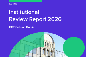 alt="Institutional Review Report 2026, CCT College Dublin."